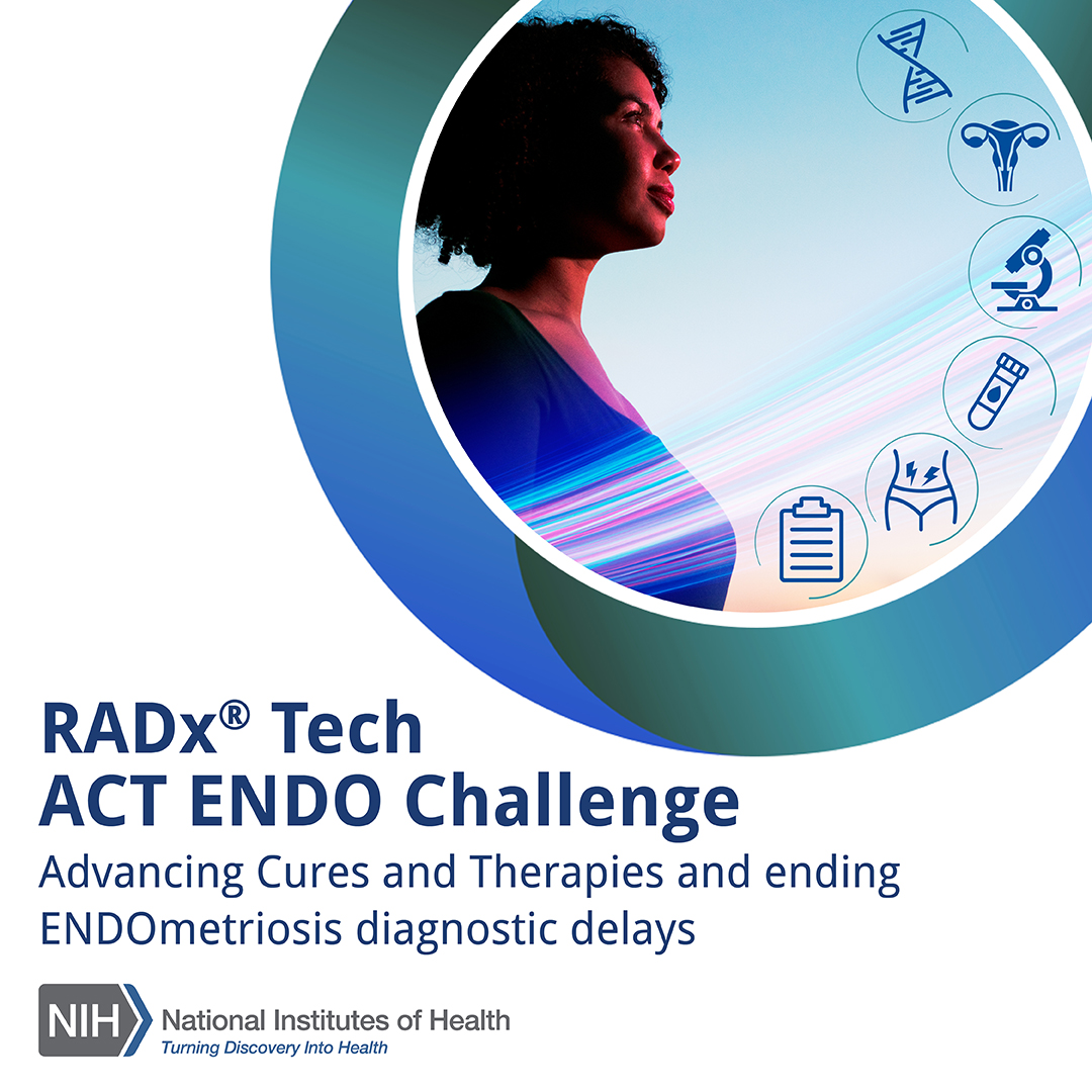 Cimit's tweet image. Exciting news! 🎉The @NIH #RADxTech ACT ENDO Challenge has selected 4 finalists with innovative technologies to improve #endometriosis diagnosis: go.nih.gov/bZf8XTr. 

#RadxTechEndo #biotech #femtech #healthtech #WomensHealth #WomensHealthNICHD @NICHD_NIH @NIBIBgov