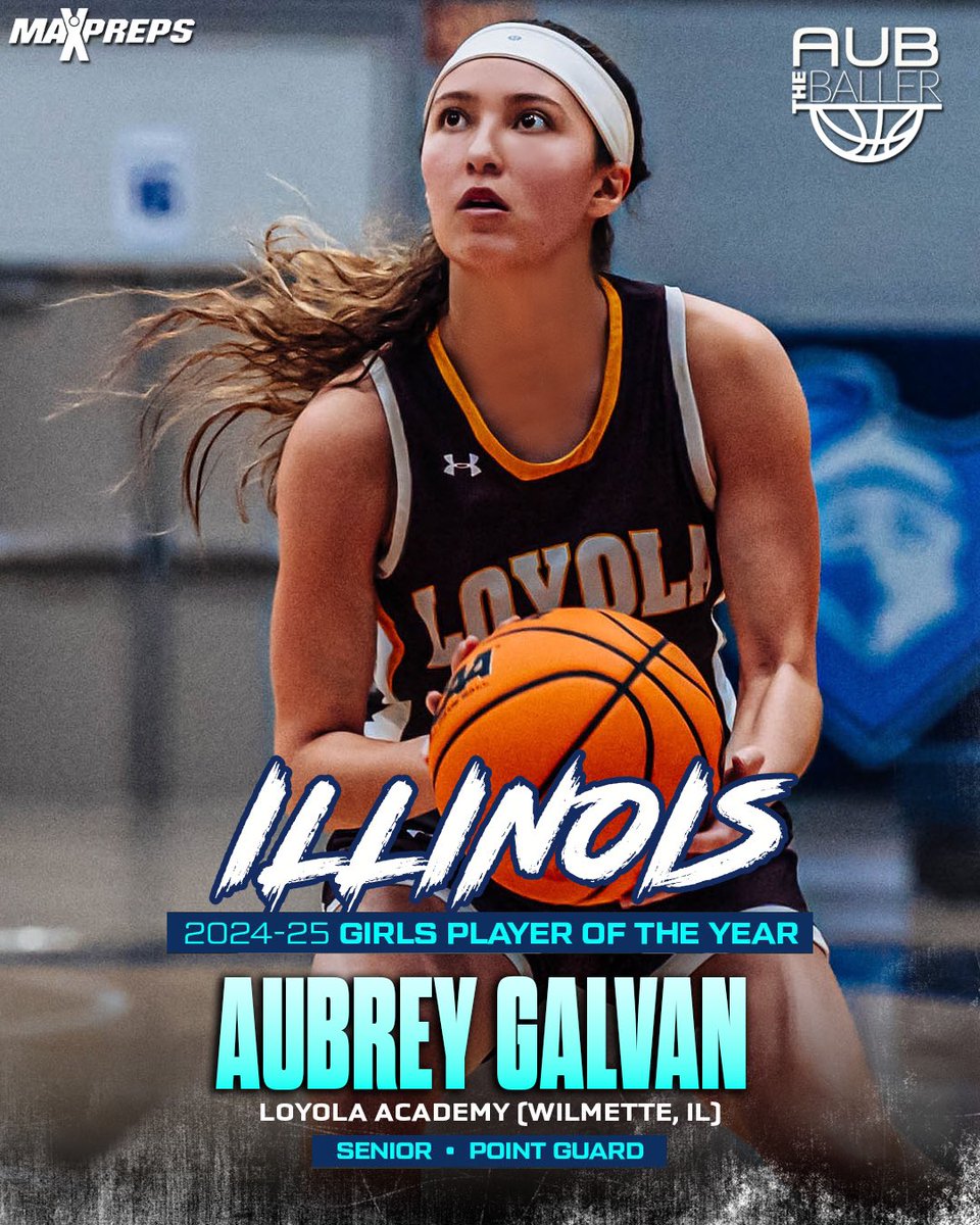 Aubrey Galvan (@aubtheballer1) on Twitter photo It is an honor to be named 2024-25 Illinois MaxPreps High School Girls Basketball Player of the Year 🏀🔥
Thank you <a href="/IL_MaxPreps/">Illinois MaxPreps</a>
<a href="/VandyWBB/">Vanderbilt WBB</a> <a href="/LAGoRamblers/">Loyola Academy Athletics</a> <a href="/FullPackageGrls/">Full Package Athletics 3SSB Girls</a> <a href="/BxlentSports/">BXLENT Management & Marketing</a> It is an honor to be named 2024-25 Illinois MaxPreps High School Girls Basketball Player of the Year 🏀🔥
Thank you <a href="/IL_MaxPreps/">Illinois MaxPreps</a>
<a href="/VandyWBB/">Vanderbilt WBB</a> <a href="/LAGoRamblers/">Loyola Academy Athletics</a> <a href="/FullPackageGrls/">Full Package Athletics 3SSB Girls</a> <a href="/BxlentSports/">BXLENT Management & Marketing</a>