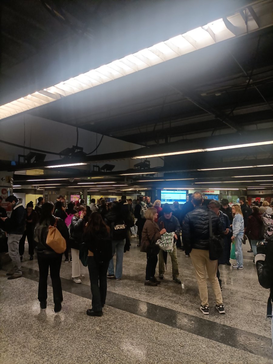 Avería general de <a href="/metrovalencia/">Metrovalencia</a> Caos en #valencia otra vez con el #metro 😭😭😭