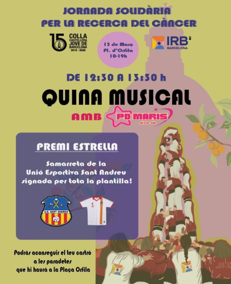 jovedebarcelona's tweet photo. Tot a punt per a la gran jornada solidària de dissabte. 

Mira bé i no et perdis res! Grans premis, tant al bingo musical com a la rifa solidària, que es farà cada hora a partir de les 11:00. 

Per als més menuts també hi haurà activitats!

Ajuda a la recerca contra el càncer! https://t.co/0tcCErh6hn