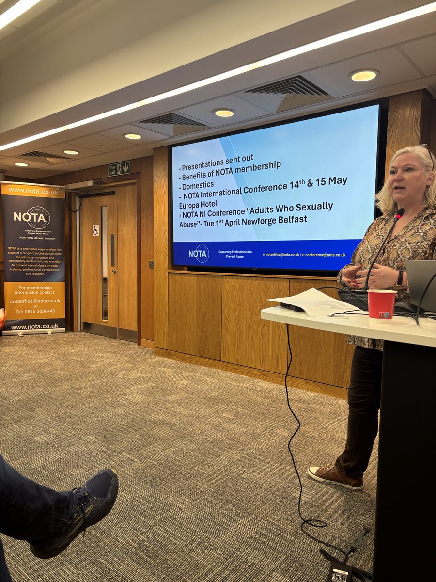 Dr Carol Carson opening the ⁦<a href="/NOTAevents/">NOTA</a>⁩ NI Journal Club meeting hosted by ⁦<a href="/qubschooloflaw/">QUB School of Law</a>⁩ ⁦<a href="/ElizabethAgnew3/">Elizabeth Agnew</a>⁩ with myself and ⁦<a href="/paul_CPSU/">Paul Stephenson</a>⁩ on safeguarding in voluntary and sports sector ⁦<a href="/GarethMcGibbon/">Gareth McGibbon</a>⁩ ⁦<a href="/SafesportInt/">SafeSportInternational</a>⁩ ⁦<a href="/PhyllisStep1/">Phyllis Stephenson</a>⁩