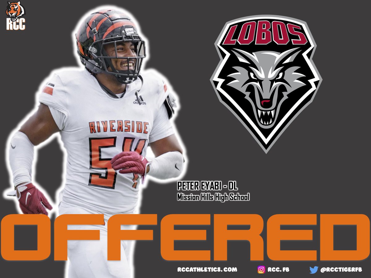 Eduardo Pacheco (@coachpaychek) on Twitter photo Meanwhile at RCC…DL Peter Eyabi picks up an offer from University of New Mexico. Peter was tied for the team lead in Sacks in 2024. Riversides’ defense led the state in Sacks last season. <a href="/rcc_athletics/">RCC Athletics</a> <a href="/RCCTigerFB/">RCC Football</a> <a href="/RccPen/">COACH PEN</a> <a href="/toonice156/">Peter Eyabi</a> Meanwhile at RCC…DL Peter Eyabi picks up an offer from University of New Mexico. Peter was tied for the team lead in Sacks in 2024. Riversides’ defense led the state in Sacks last season. <a href="/rcc_athletics/">RCC Athletics</a> <a href="/RCCTigerFB/">RCC Football</a> <a href="/RccPen/">COACH PEN</a> <a href="/toonice156/">Peter Eyabi</a>