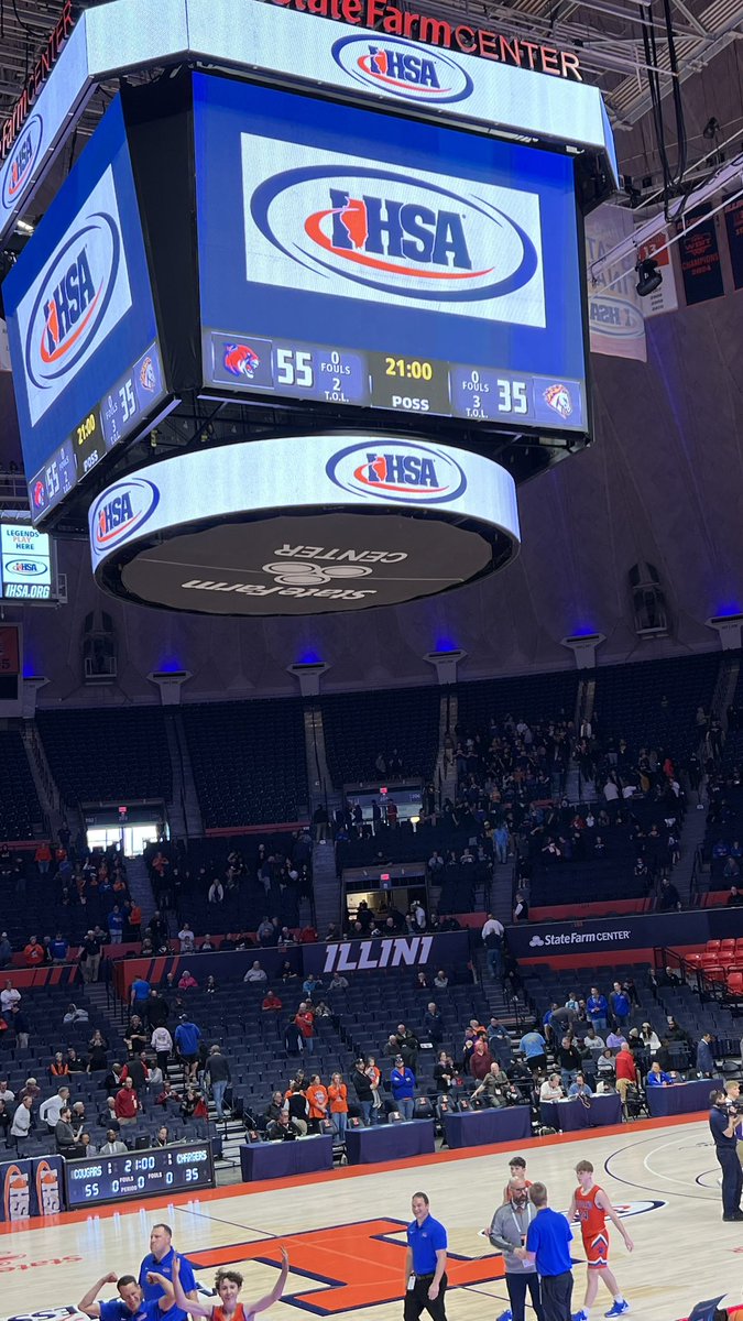 Final at the State Farm Center at the U of IL 

Cougars win and move on to the State Championship!!