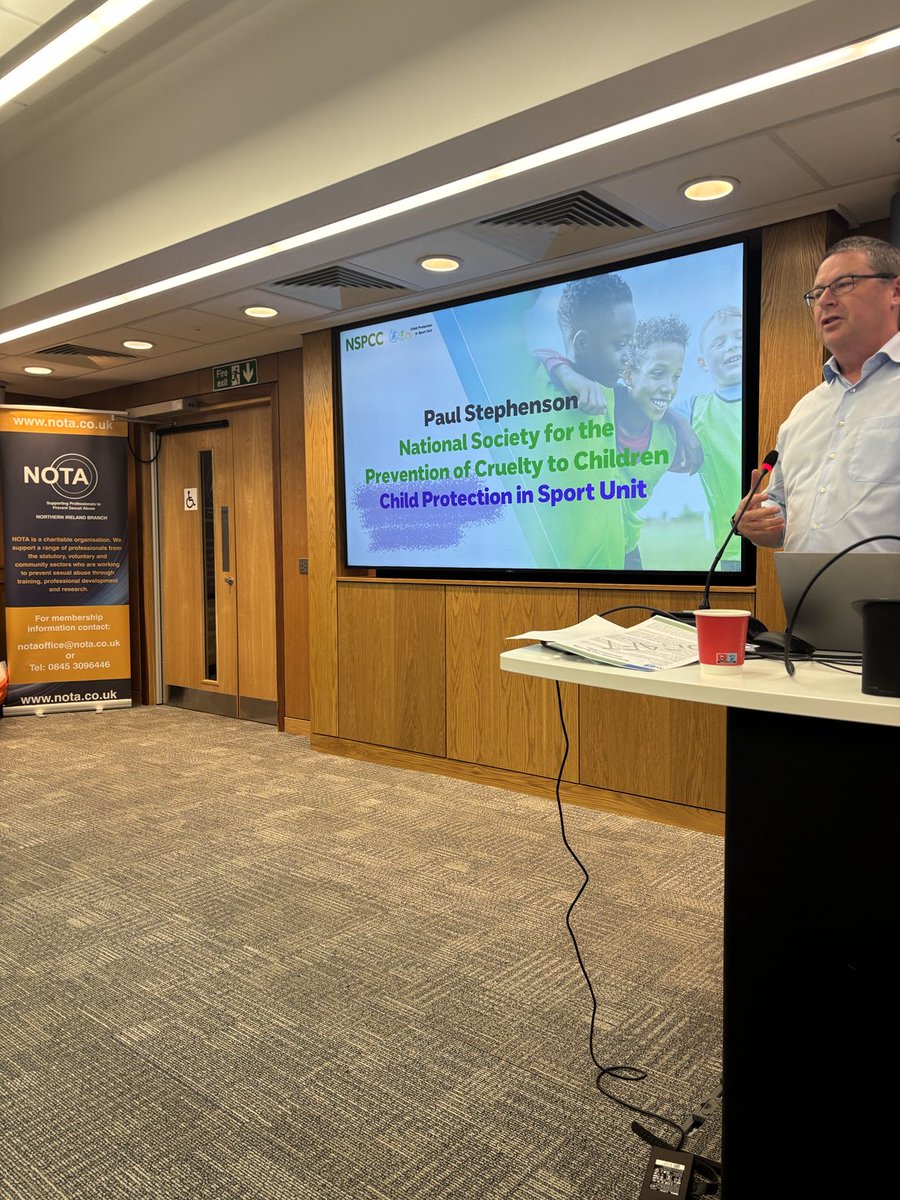⁦<a href="/paul_CPSU/">Paul Stephenson</a>⁩ opening the ⁦<a href="/NOTAevents/">NOTA</a>⁩ NI Journal Club discussing the role of ⁦<a href="/TheCPSU/">Child Protection in Sport Unit</a>⁩ and safeguarding in sport , assisting sports to effectively manage risk in their sport ⁦<a href="/SafesportInt/">SafeSportInternational</a>⁩ ⁦<a href="/GarethMcGibbon/">Gareth McGibbon</a>⁩