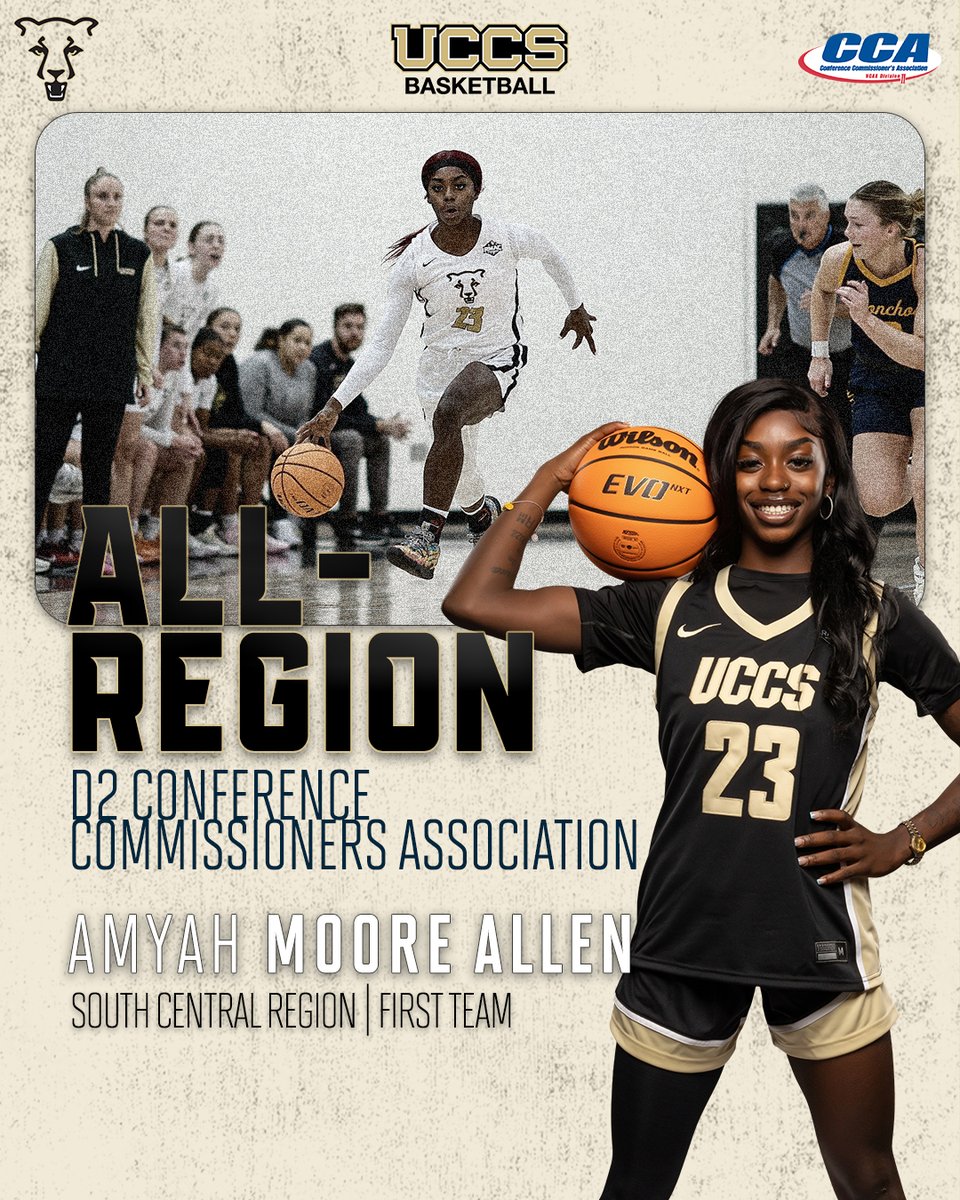 UCCS Athletics (@gomountainlions) on Twitter photo The awards continue to pour in for <a href="/UCCSWBB/">UCCS Women’s Basketball</a> junior guard Amyah Moore Allen, who has been named to the 2025 D2CCA All-South Central Region First Team! 😎
#GoMountainLions
📰 brnw.ch/21wRjib The awards continue to pour in for <a href="/UCCSWBB/">UCCS Women’s Basketball</a> junior guard Amyah Moore Allen, who has been named to the 2025 D2CCA All-South Central Region First Team! 😎
#GoMountainLions
📰 brnw.ch/21wRjib