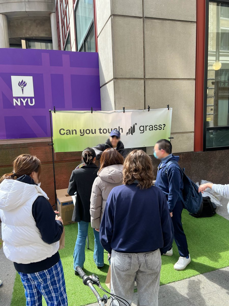 ashton (@imashtroid) on Twitter photo Come stop by the <a href="/getgrass_io/">touch grass</a> pop-up outside of NYU Stern! Giving away amazon gift cards, grass notebooks, and more. Come stop by the <a href="/getgrass_io/">touch grass</a> pop-up outside of NYU Stern! Giving away amazon gift cards, grass notebooks, and more.