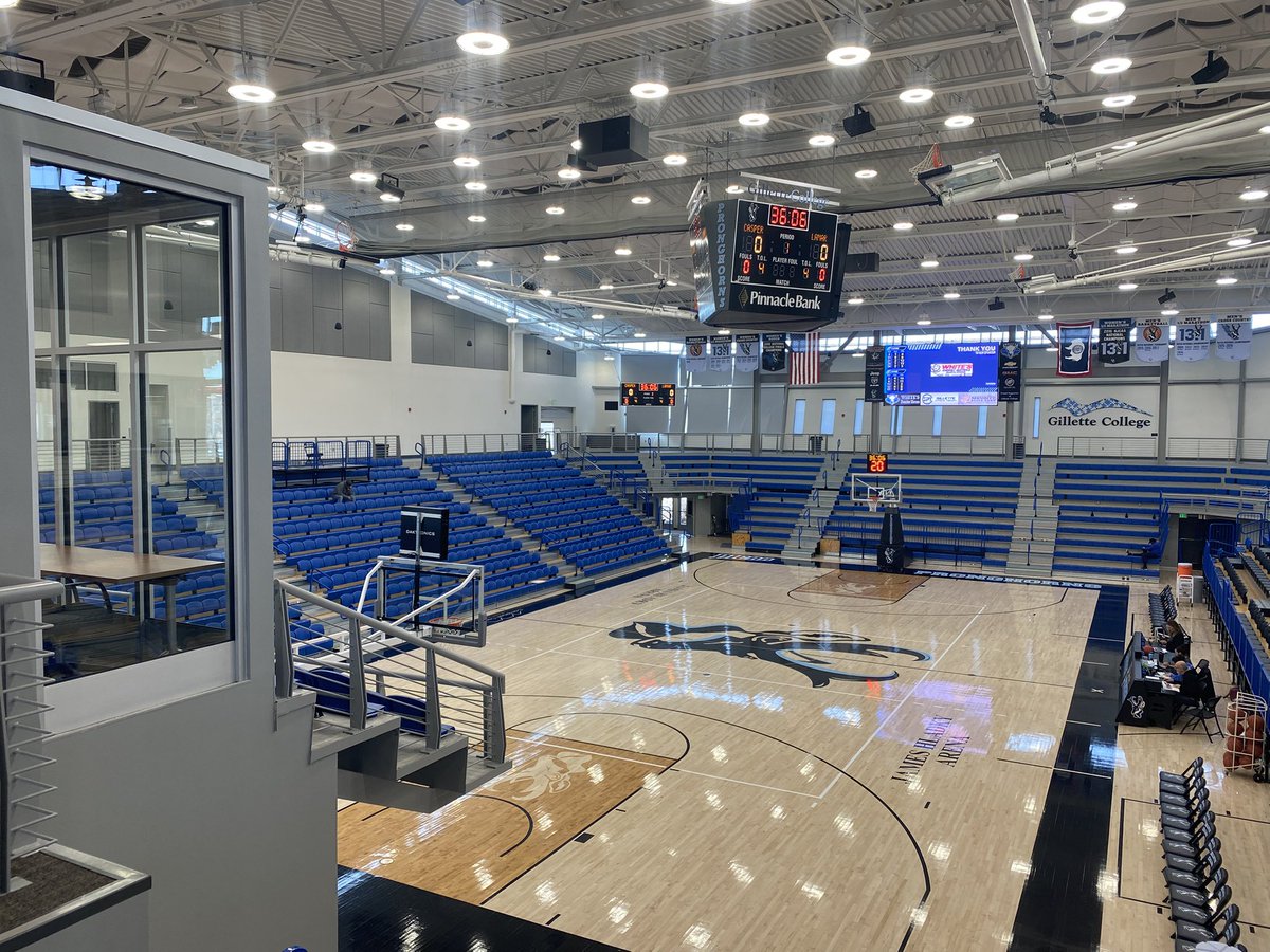 JUCOadvocate - Brandon Goble (@jucoadvocate) on Twitter photo One of the best arenas in the country! <a href="/GCPronghornsMBB/">Gillette College MBB</a> has a hell of a home floor.
Excited to take in the Region 9 tourney today! One of the best arenas in the country! <a href="/GCPronghornsMBB/">Gillette College MBB</a> has a hell of a home floor.
Excited to take in the Region 9 tourney today!