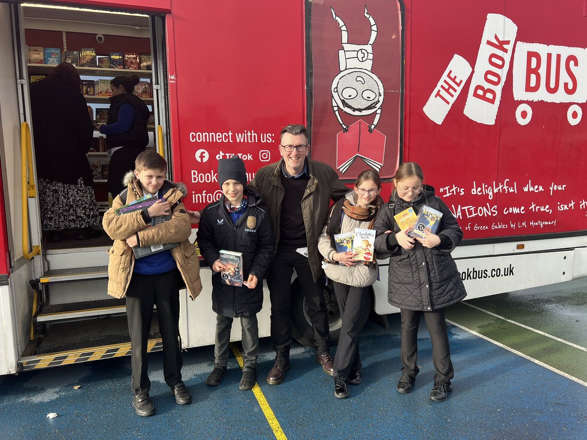 Fabulous visit by the Book Bus today…thank you to everyone who bought a book!
