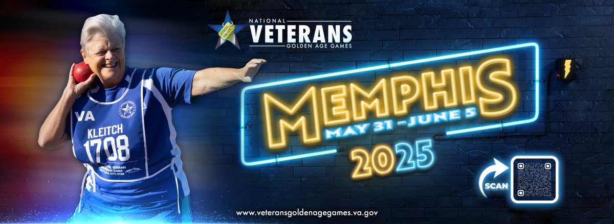 78 Days until the 2025 Golden Age Games Kick-Off in Memphis!

Join us as a volunteer! Register at 39nvgag.my-trs.com

We have 2,720 spots left to fill. Your participation makes a real impact!
#Sports4Vets #fitnessforlife

<a href="/DeptVetAffairs/">Veterans Affairs</a>  <a href="/Sports4Vets/">VA Sports & Arts</a> <a href="/CityOfMemphis/">City of Memphis</a>