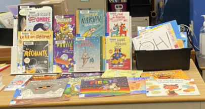 BTL_Library's tweet image. New French books waiting for students after the Spring Break!