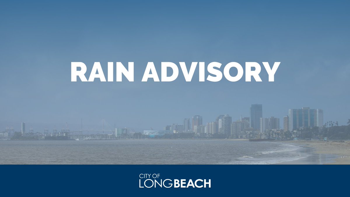 LongBeachCity's tweet photo. RAIN ADVISORY⚠️Due to recent #LBrain 🌧️ recreational swimming areas should be temporarily avoided. Details 🔗 https://t.co/n8uDEqSc1o https://t.co/lqgo6a4pRJ