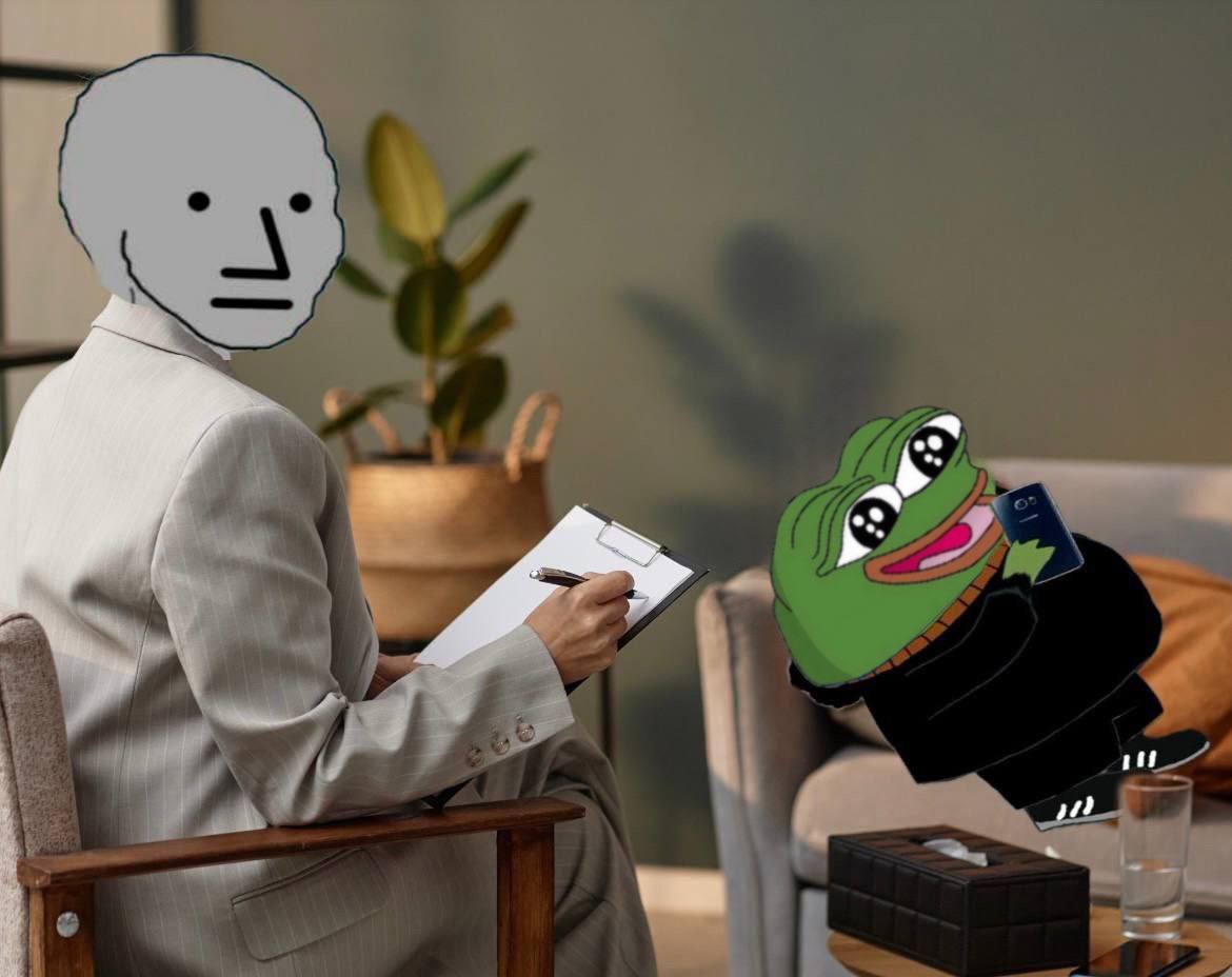 #pepo tells a psychologist before going to bed that eth will rise in price and the alt season will come soon

do you agree with him?

i am, yes

gn x fam

till tomorrow 

<a href="/Peepoethcto/">Peepo</a> <a href="/pepecoineth/">Pepe</a> <a href="/ApusCoin/">Apu Apustaja</a>