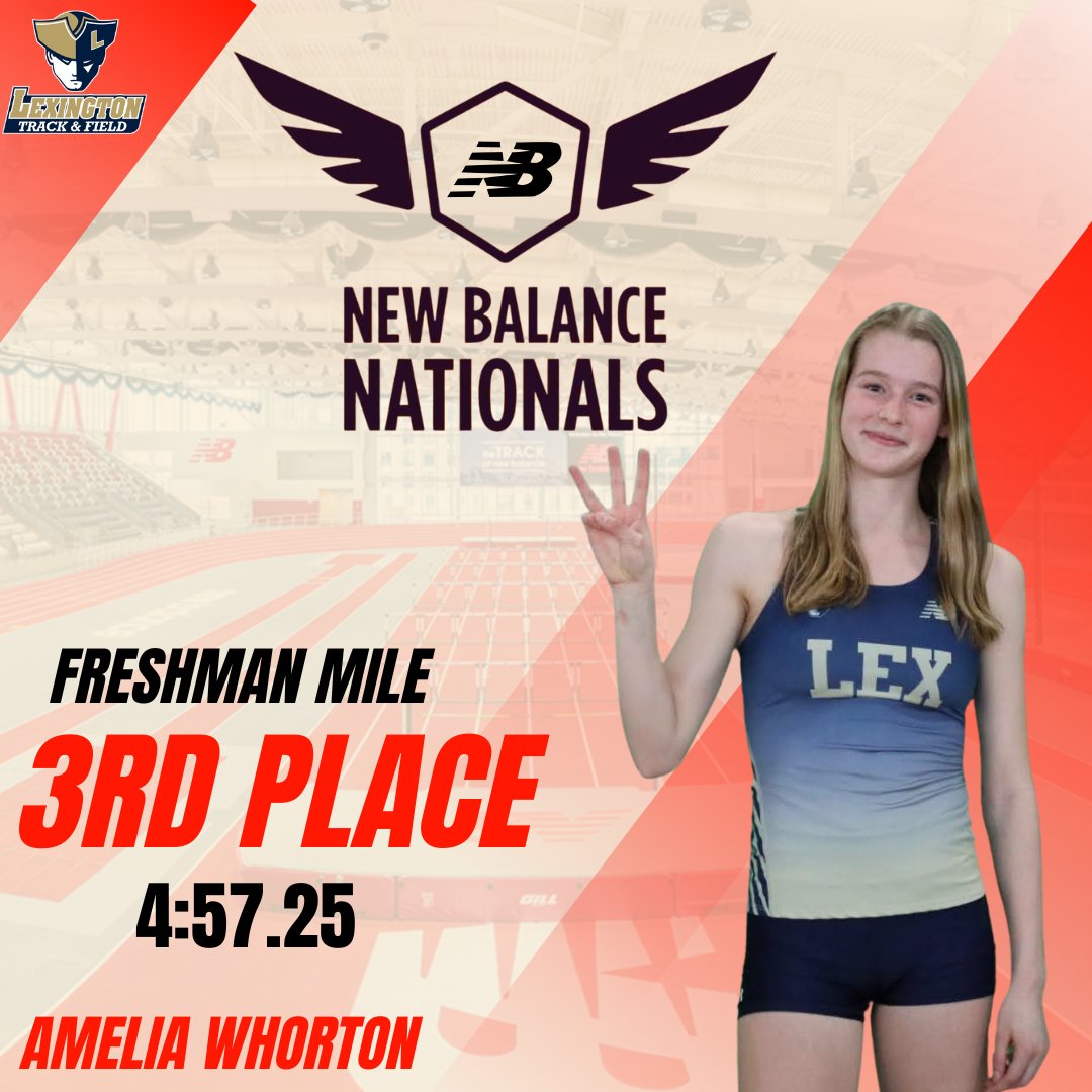 🚨SCHOOL RECORD ALERT🚨 Freshman Amelia Whorton places🥉 in the FR-Mile in a time that broke LHS legend Natasha Roetter's ('02) record that stood for over two decades🤯 #LexGo #MinutemenTF #WeRunThisTown #always41