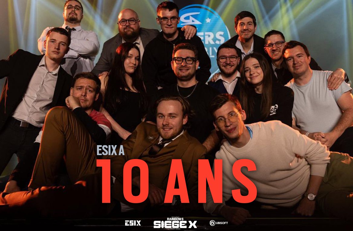 Tout comme Rainbow Six Siege, ESIX a 1⃣0⃣ ans ! 🎂

On espère continuer à vous informer encore au moins 1⃣0⃣ ans de plus sur #SiegeX ! 🥹🧡