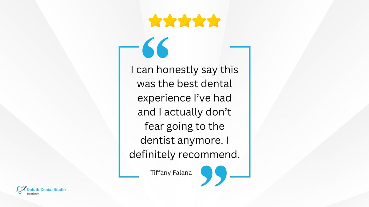 DuluthDS's tweet photo. We are beyond happy that you had such a comfortable experience with us! Thank you for the wonderful review, Tiffany!
#ThankfulThursday #testimonial #5starreview https://t.co/unveySGfGH