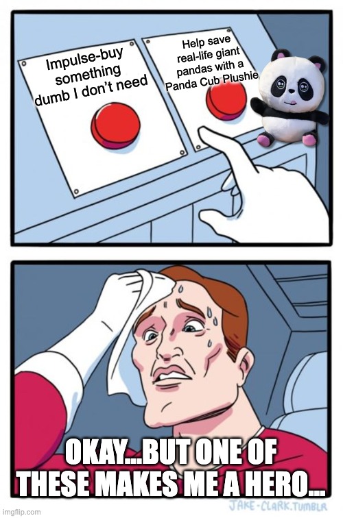PandaMania_NFT's tweet image. Staring at your cart like… 🤔

🛑 Impulse-buying something dumb
✅ Helping save real-life giant pandas with a Panda Cub Plushie
One of these makes you a hero. 👀🐼

Grab yours now! 🎁➡️ pandamania.io/product/panda-…

#PandaCubPlushie #SaveThePandas #CuteButForACause