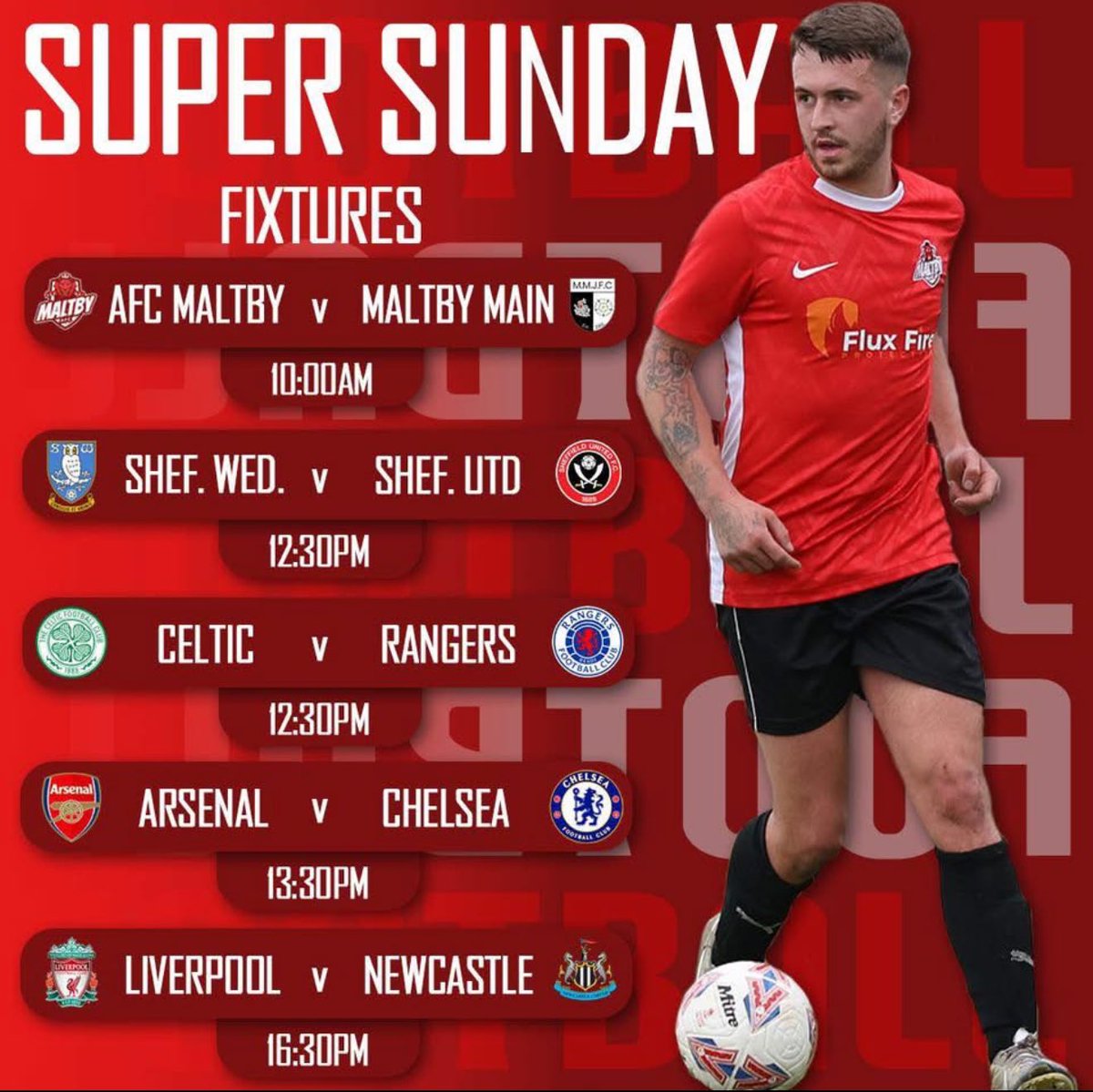 Super Sunday ⚽️

This Sunday we take on Maltby Main in our home fixture, kick off is 10.00am on Muglet Lane.

After a week with no game, the boys are well up for it knowing this will be a good test for us.

<a href="/LanaWolfXXX/">Lana Wolf</a> see you sunday #keepersnightmare