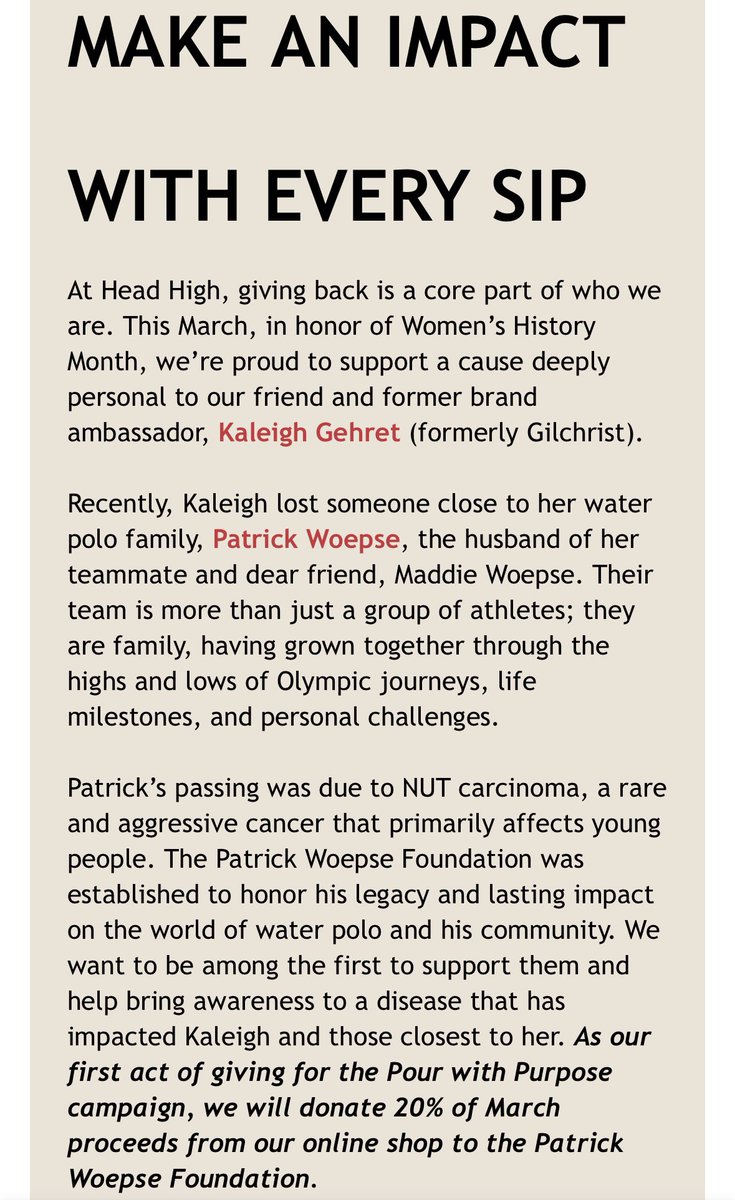 Share your support for the Patrick Woepse Foundation with some help from <a href="/HeadHighWines/">Head High Wines</a>!

Shop Now: shop.headhighwines.com/Wines/Current-…