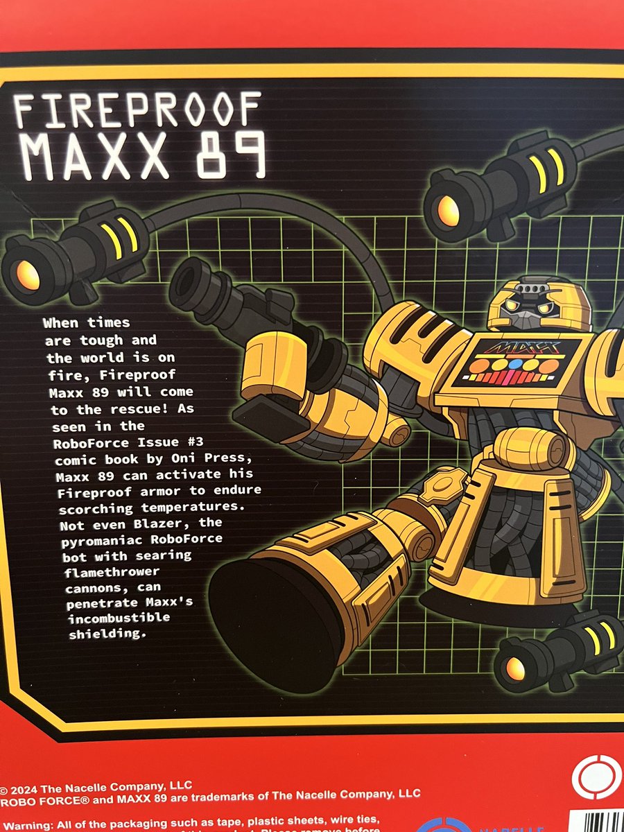 Toyhuntersholl2's tweet image. Robo Force Fire Proof Maxx 89 arrives!
Man I am loving this bulky reimagining of Robo Force &amp;amp; wave 2 looks amazing. Cannot wait to get those guys and what&apos;s next from @nacellecompany 

#collector #robo #roboforce #80scartoons #80stoys #fireproof #nacelleverse #maxxsteele