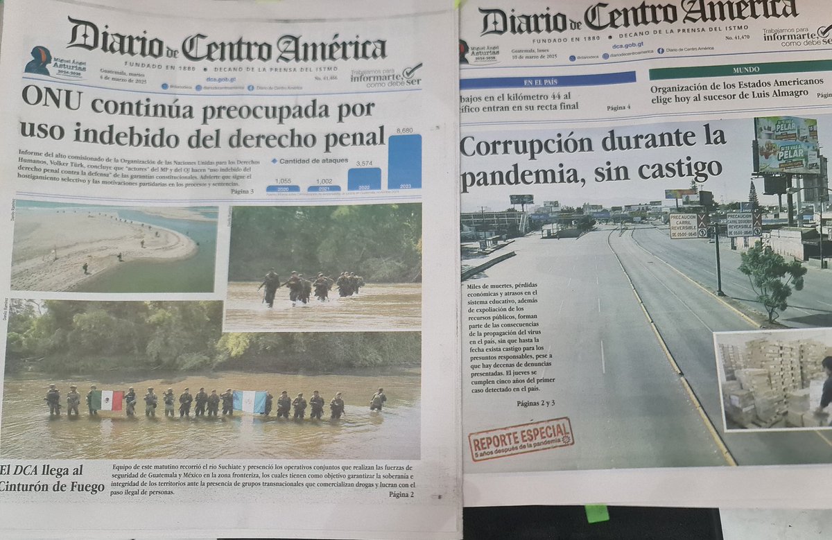 Por fin algo digno de leer en el periódico "Decano de la prensa escrita" 
Me he dado cuenta que <a href="/DiariodeCA/">Diario de Centro América</a>  lleva meses levantando perfil. 
En horabuena para sus directores; repito por fin algo digno de leer en medios gubernamentales.