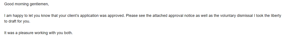 AttyStevenBrown's tweet image. An individual came to us with a denied #H1B. The denial ignored key evidence, was arbitrary and capricious, and was an inappropriate application of law and regulation. Litigation is not just for delays, but #LitigationWorks for certain denials as well.