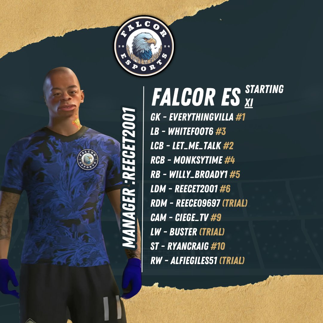 FALCOR ESPORTS (@falcoresports) on Twitter photo 🚨TONIGHT'S FALCOR ESPORTS STARTING XI
🗣️"Some important games tonight for us"
GFX <a href="/CiegeTv/">Ciege_tv</a>
Make sure to follow <a href="/FalcorEsports/">FALCOR ESPORTS</a>
<a href="/VPGEurope/">Virtual Pro Gaming | Europe</a>
<a href="/OfficialVPG/">Virtual Pro Gaming</a>
#VPGamers #EAFC25 🚨TONIGHT'S FALCOR ESPORTS STARTING XI
🗣️"Some important games tonight for us"
GFX <a href="/CiegeTv/">Ciege_tv</a>
Make sure to follow <a href="/FalcorEsports/">FALCOR ESPORTS</a>
<a href="/VPGEurope/">Virtual Pro Gaming | Europe</a>
<a href="/OfficialVPG/">Virtual Pro Gaming</a>
#VPGamers #EAFC25