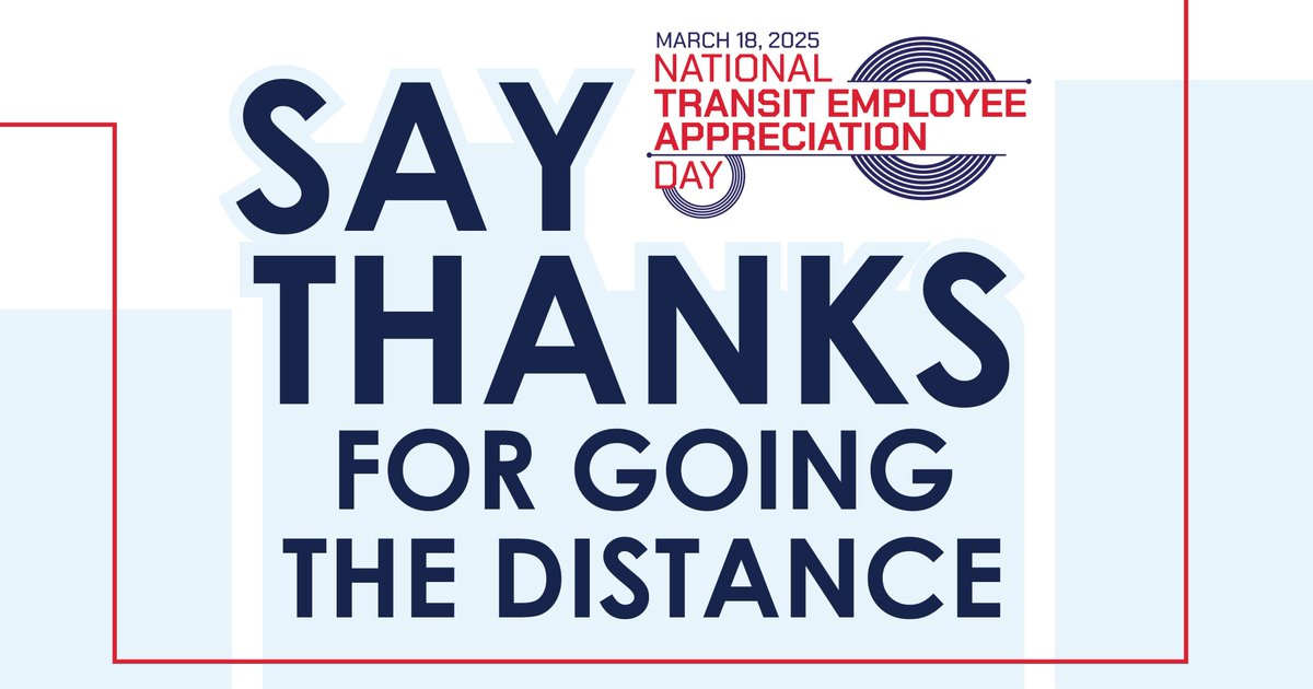 Transit Employee Appreciation Day – March 18, 2025! 
Join us in celebrating the hardworking employees who keep our community moving every day! Show your appreciation by filling out a thank-you note for your favorite driver or transit employee! therta.com/say-thanks/