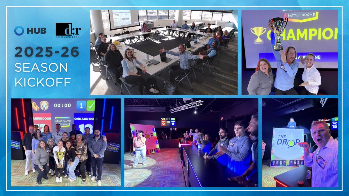 Teams that play together, stay together! 

2025-26 Sales Kickoff meetings in the books. Looking forward to working hard, seeing our partners and adding new clientele to the Dissinger Reed/HUB family. 

See you soon!

#HubInternational #DissingerReed #SalesKickoff