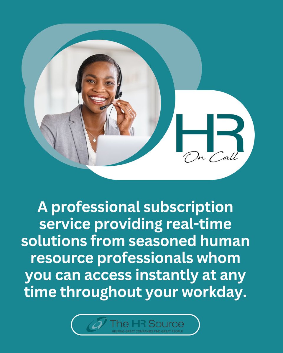 HR on Call services as an extension of your team and you pay only for what you need when you need, bringing you more value and more cost savings. 

Schedule a consultation! 👉 bit.ly/3GisK21

#HR #HRtips #HRservices