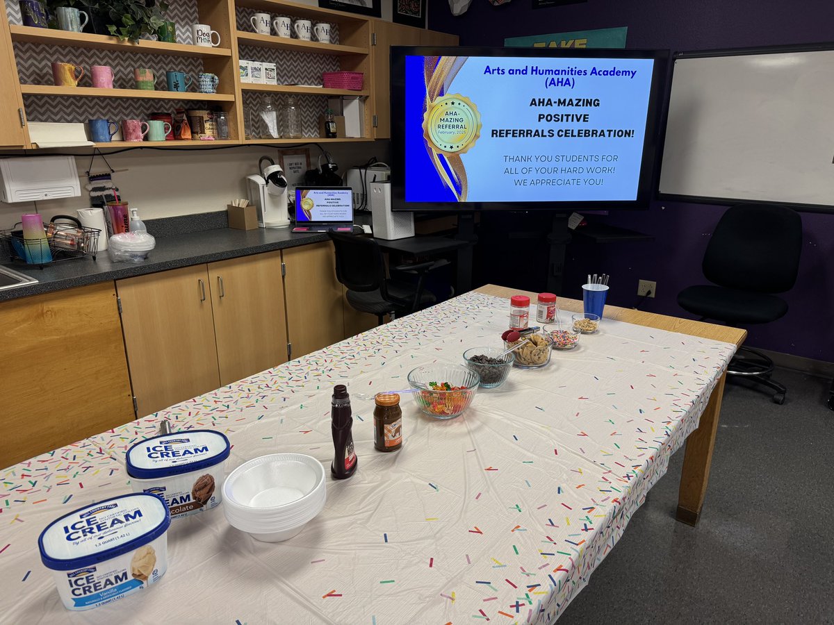 Gabriella Rodriguez, M.Ed. (@grodriguez_edu) on Twitter photo Ending the week on a sweet note! ☺️🍨Today we celebrated some of my amazing AHA students who were nominated by their teachers for an AHA-amazing Positive Referral. We had an ice cream social to reward their hard work they show each and every day! Ending the week on a sweet note! ☺️🍨Today we celebrated some of my amazing AHA students who were nominated by their teachers for an AHA-amazing Positive Referral. We had an ice cream social to reward their hard work they show each and every day!