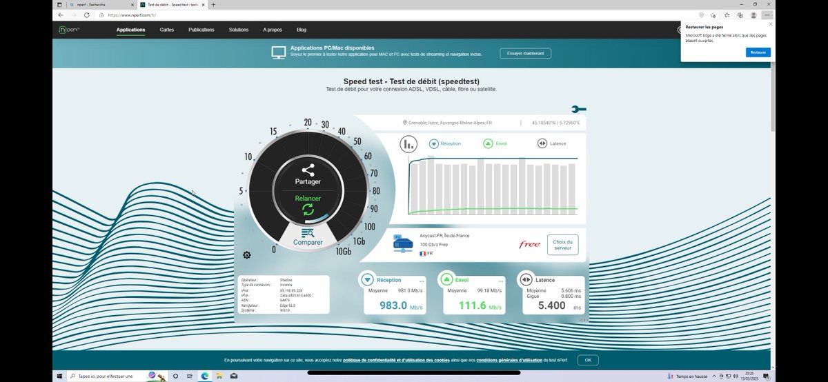 RevMoe57's tweet image. bonjour @Shadow_France 1Go/s ≠ 1Gb/s