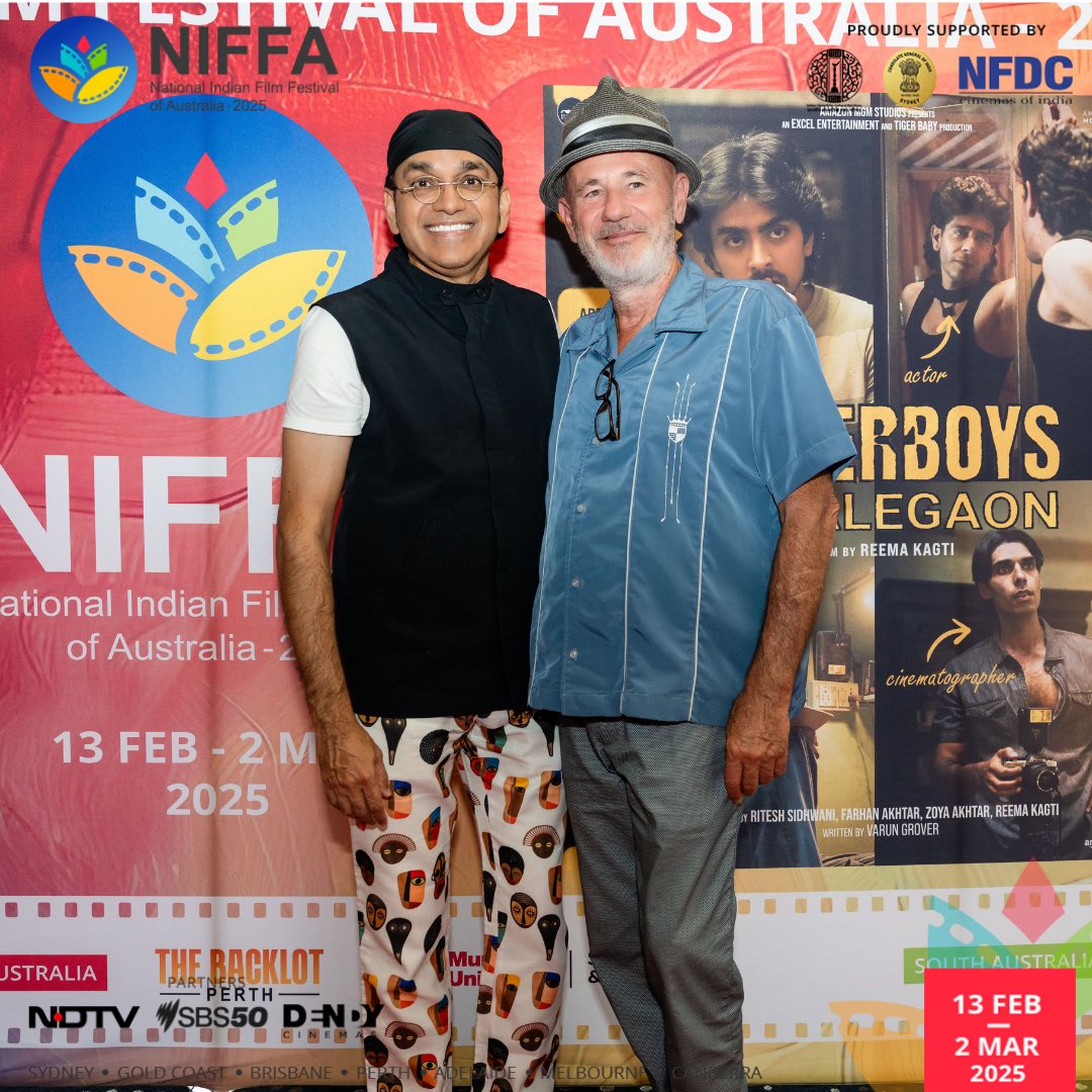 National Indian Film Festival of Australia (@niff_australia) on Twitter photo NIFFA was just the beginning! 🫣
Our visionary Festival Co-Directors have cemented NIFFA as a trailblazer, strengthening the bridge between India & Australia through cinema. 🇦🇺🇮🇳
<a href="/AnupamCinema/">Worshipping Cinema</a> <a href="/petercastaldi/">Peter Castaldi</a>
With their leadership, wait for the journey ahead! ⚡️ NIFFA was just the beginning! 🫣
Our visionary Festival Co-Directors have cemented NIFFA as a trailblazer, strengthening the bridge between India & Australia through cinema. 🇦🇺🇮🇳
<a href="/AnupamCinema/">Worshipping Cinema</a> <a href="/petercastaldi/">Peter Castaldi</a>
With their leadership, wait for the journey ahead! ⚡️