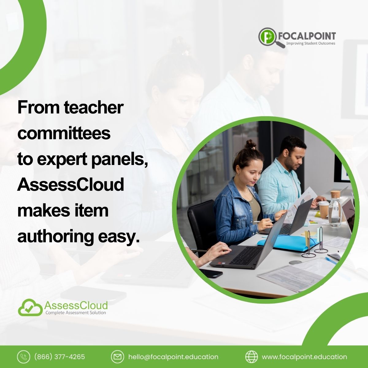 FocalPointK12's tweet image. AssessCloud streamlines item authoring with intuitive tools for: 

· Collaborative item development for teams 
· Version control and transparent review cycles 
· AI-assisted suggestions to improve efficiency

#AssessmentDesign #EdTechForTeachers #CollaborativeTools