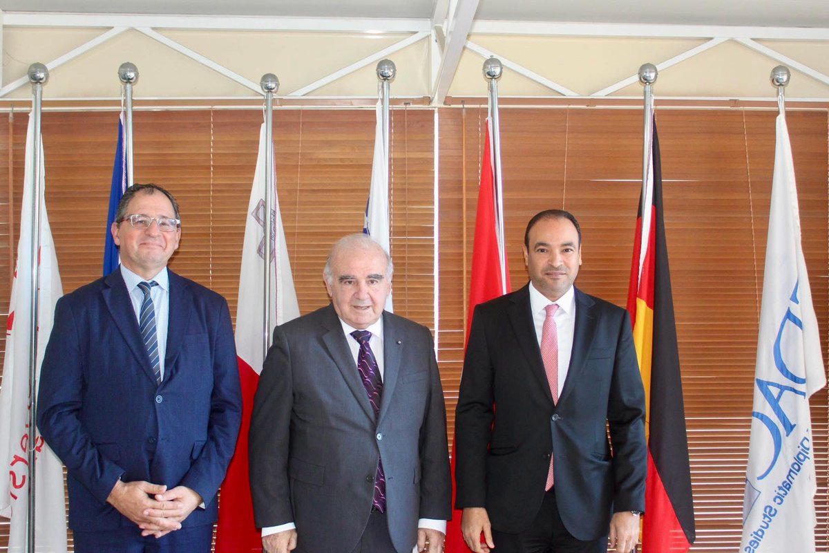 MEDAC Chairman President Emeritus Dr George Vella recently met with H.E. Rashid Abdulla O. Sh. Al-Dehaimi, the Ambassador of the State of Qatar. Discussions on current developments across the Mediterranean region and on MEDAC’s post-graduate programme.