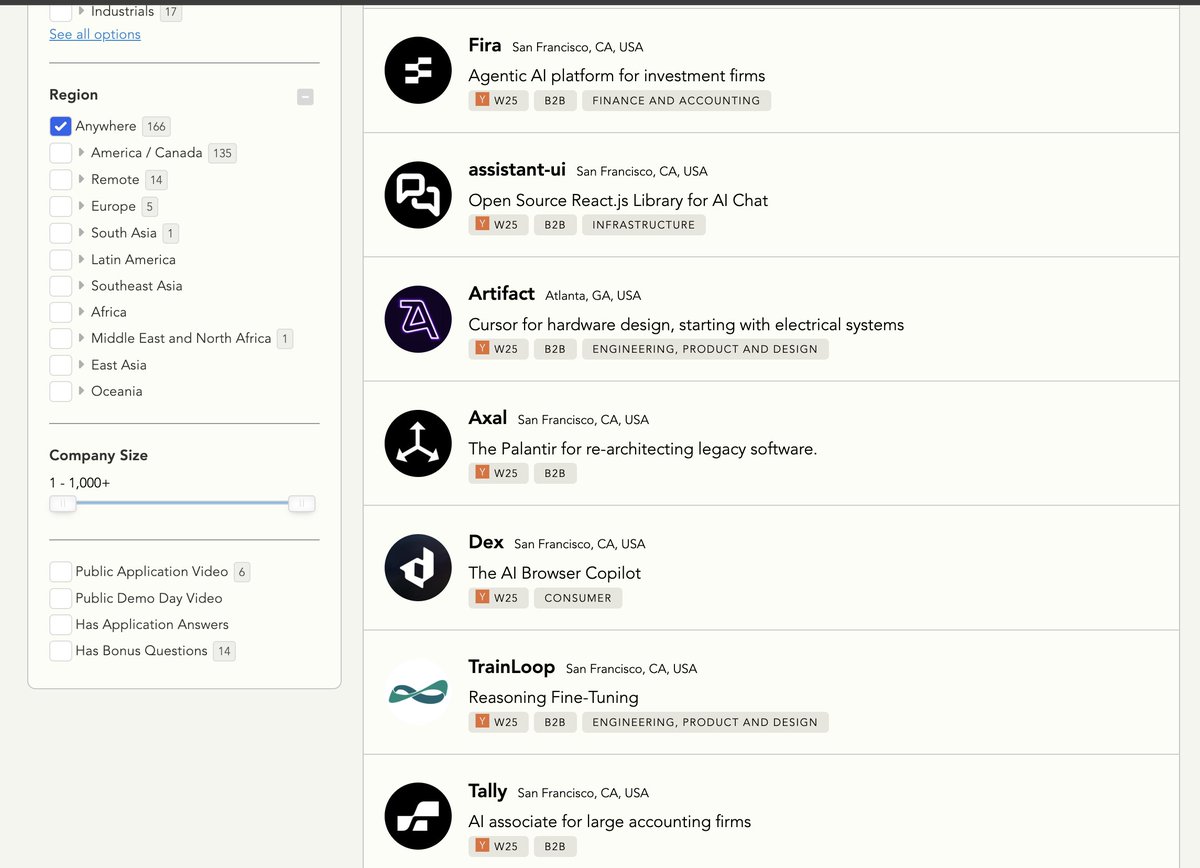 Nearly every YC W25 AI company logo looks the same 👀