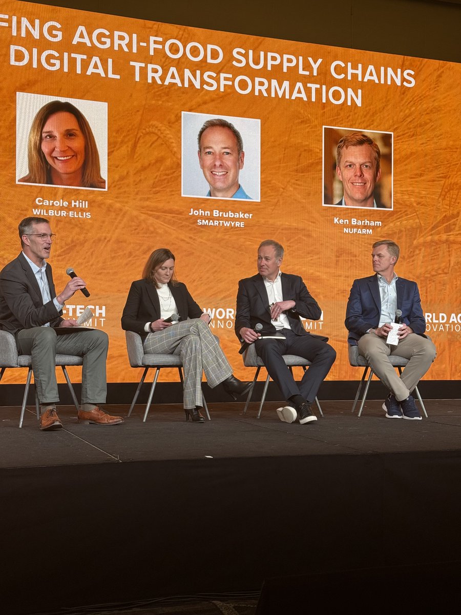 SmartwyreHQ's tweet photo. Great week at @WorldAgriTech, with one highlight being CEO John Brubaker on the main stage to discuss digital transformation in the Ag input supply chain! https://t.co/WaTHfnVwQg