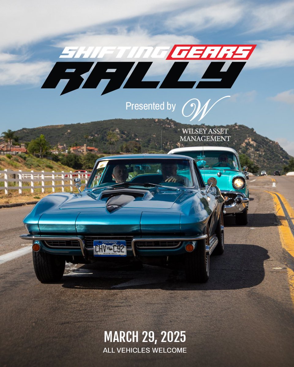 The countdown continues, it’s going to be one heck of a time!

The Museum’s annual Shifting Gears Rally kicks off Saturday, March 29 at 7:30 am at the new IGNITE Academy – Santee Campus. 

This is your first opportunity to see the new campus where our students get hands-on