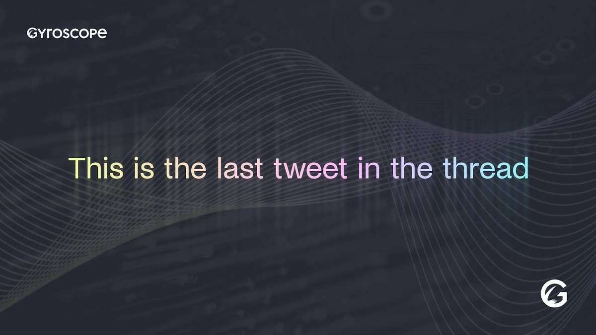 GyroStable's tweet photo. $GYFI is expected to launch in the next week.

It comes at a time when Gyroscope's decentralized governance is live and Gyroscope's model shows traction with organically sustainable growth in the system. https://t.co/7lrbFPjG1e