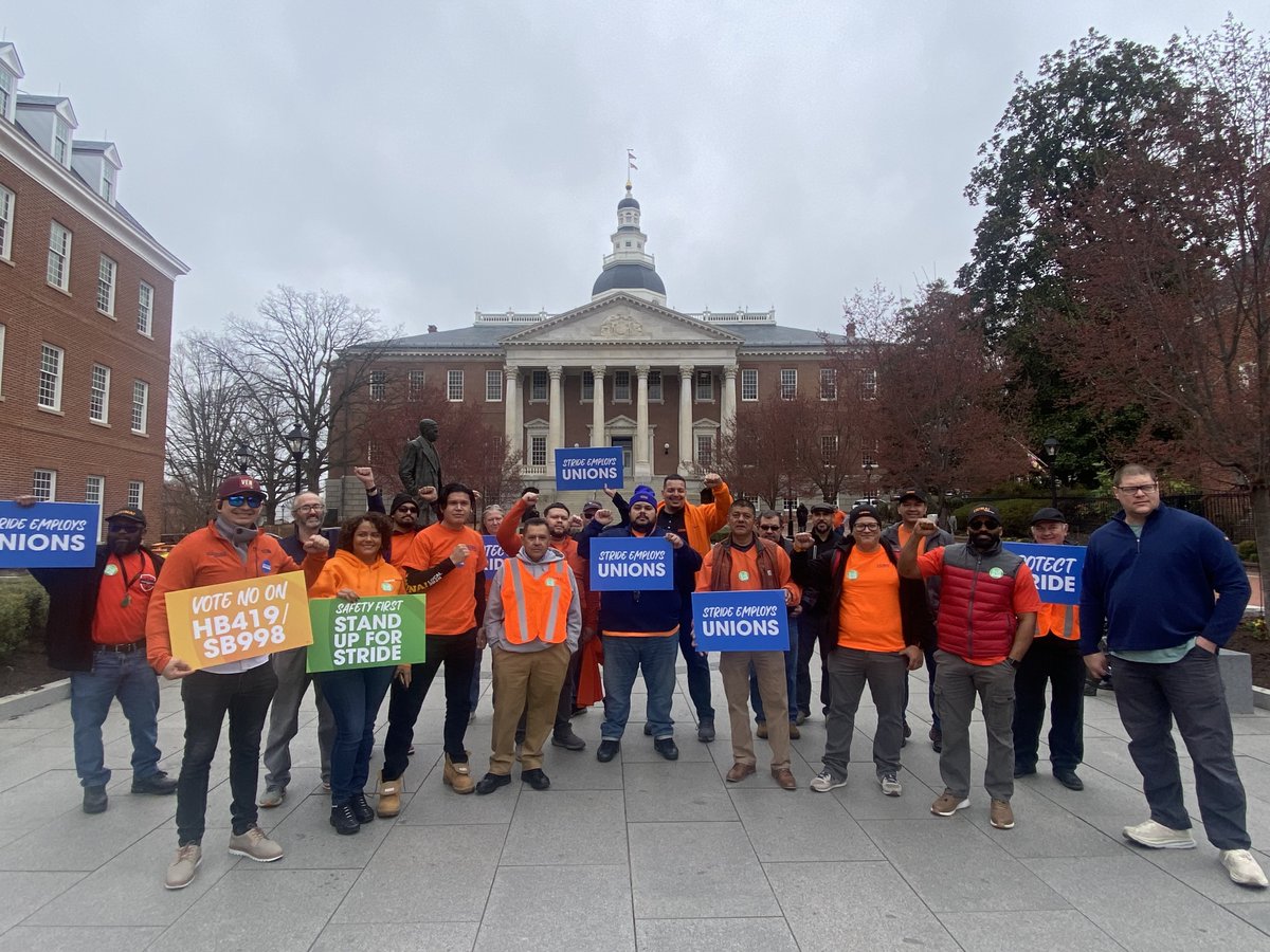 Union members are in Annapolis today, calling on lawmakers to reject SB998 / HB419 and stand up for the STRIDE pipe replacement program to protect safe and reliable energy in Maryland. #STRIDEEmploysUnions