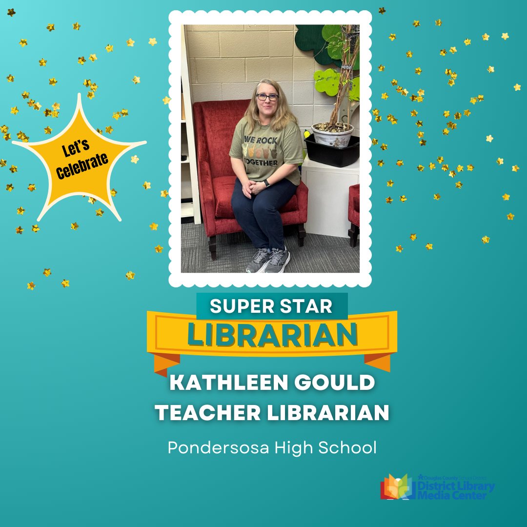 District Library Media Center (@dcsddlmc) on Twitter photo Meet Kathleen Gould, teacher librarian at PHS. Kathleen loves being part of a place that students want to spend their time in and helping students with their research projects. #DCSDLibraries <a href="/phsmustangs/">Ponderosa Mustangs</a> <a href="/dcsdk12/">Douglas County School District</a> Meet Kathleen Gould, teacher librarian at PHS. Kathleen loves being part of a place that students want to spend their time in and helping students with their research projects. #DCSDLibraries <a href="/phsmustangs/">Ponderosa Mustangs</a> <a href="/dcsdk12/">Douglas County School District</a>