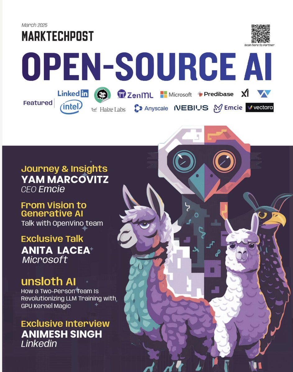 Thrilled to launch our issue of Open-Source AI Magazine! Featuring exclusive interviews with industry leaders like Robert Nishihara Anita Lacea Amr Awadallah Leonard Tang Animesh Singh Yam Marcovitz, Hamza Tahir from LinkedIn, insights from xAI, and more. Dive into breakthrough