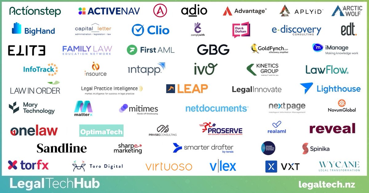 Check out these fantastic organisations leading the way supporting #legaltech in New Zealand.

Find out who they are, what they do and how they may be able to help you + even a demo of their solutions !

See more on each #Legaltechnology organisations - legaltech.nz/find-a-busines…
