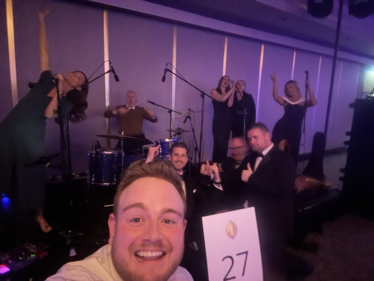 Table 27 are ready at the #edieAwards, nominated for 2 awards… and table selfie of the year. <a href="/edie/">edie</a> 

Recorra &amp; <a href="/CBRE/">CBRE</a> are on hand if you need someone to assist with the band. 🎸