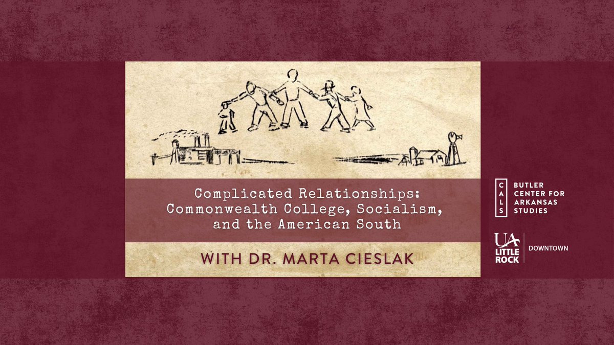 Join us at noon on April 2 for @cals_roberts Legacies and Lunch!

Our director, Dr. Marta Cieslak, will speak on Commonwealth College, the original home of the 1935 Joe Jones mural, "The Struggle in the South," currently housed at UA Little Rock Downtown.
