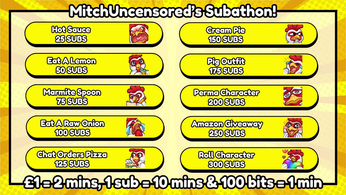 It's subathon time!!

Will be live tomorrow at 5pm GMT!