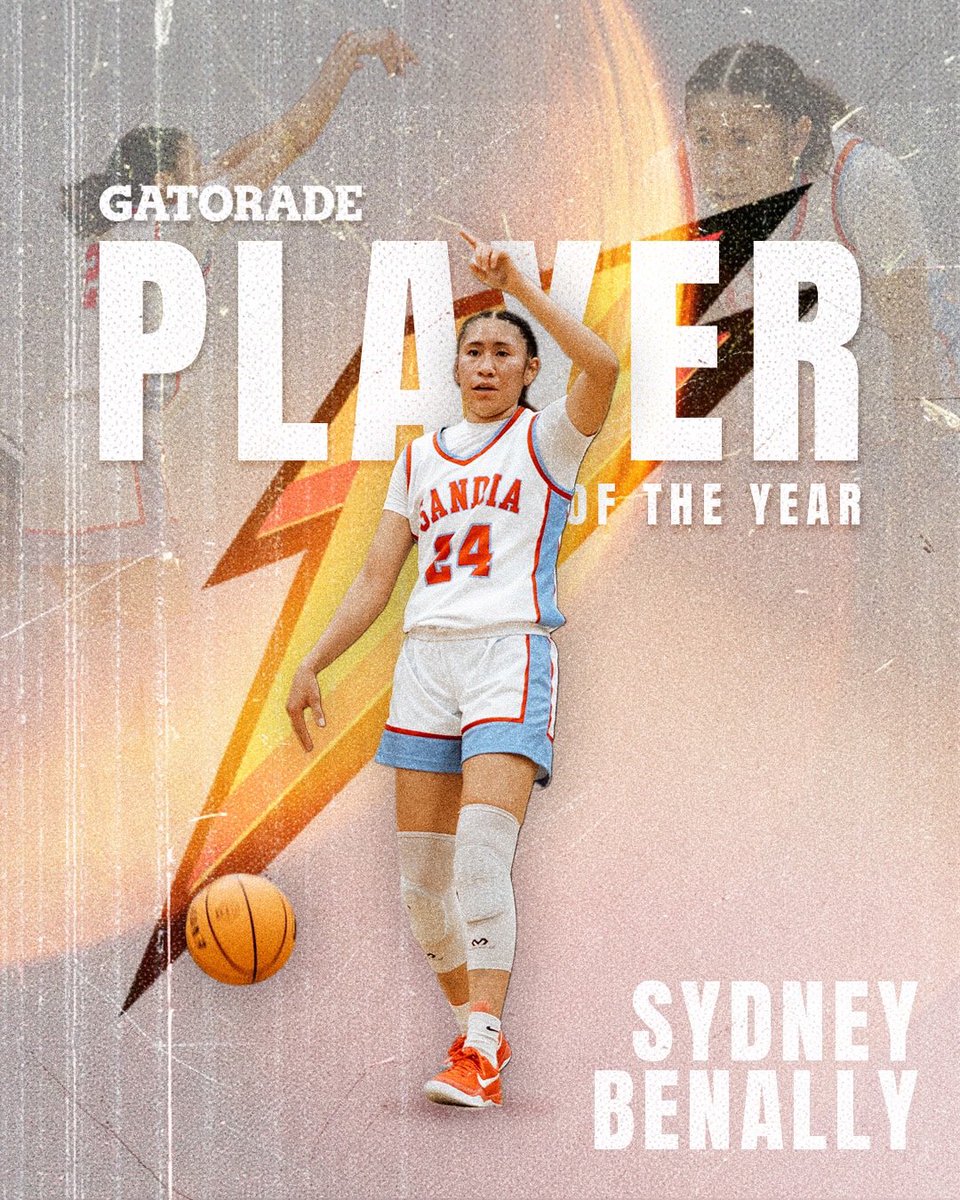 HUGE CONGRATS‼️
SYDNEY BENALLY named BACK2BACK New Mexico Gatorade Player of the Year!!! 👑🐐