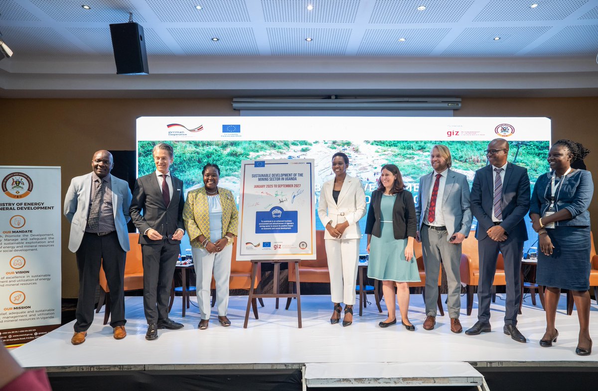 Today, I  launched the Sustainable Development of the Mining Sector project at Speke Resort. This initiative, co-funded by the European Union Delegation to Uganda <a href="/EUinUG/">EU in Uganda</a> &amp; the German Federal Ministry for Economic Cooperation &amp; Development , aims to boost Uganda’s mining sector.