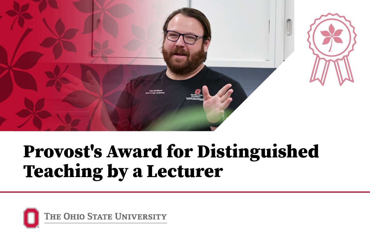 Ohio State - CFAES (@cfaes_osu) on Twitter photo Congrats to <a href="/OSU_HortCropSci/">Ohio State Horticulture and Crop Science</a>'s Bruce Ackley for receiving the Provost's Award for Distinguished Teaching by a Lecturer! 👏
He received the award during a surprise visit to his HCS 5411 lab. Join us in congratulating Bruce on this well-deserved honor! Congrats to <a href="/OSU_HortCropSci/">Ohio State Horticulture and Crop Science</a>'s Bruce Ackley for receiving the Provost's Award for Distinguished Teaching by a Lecturer! 👏
He received the award during a surprise visit to his HCS 5411 lab. Join us in congratulating Bruce on this well-deserved honor!