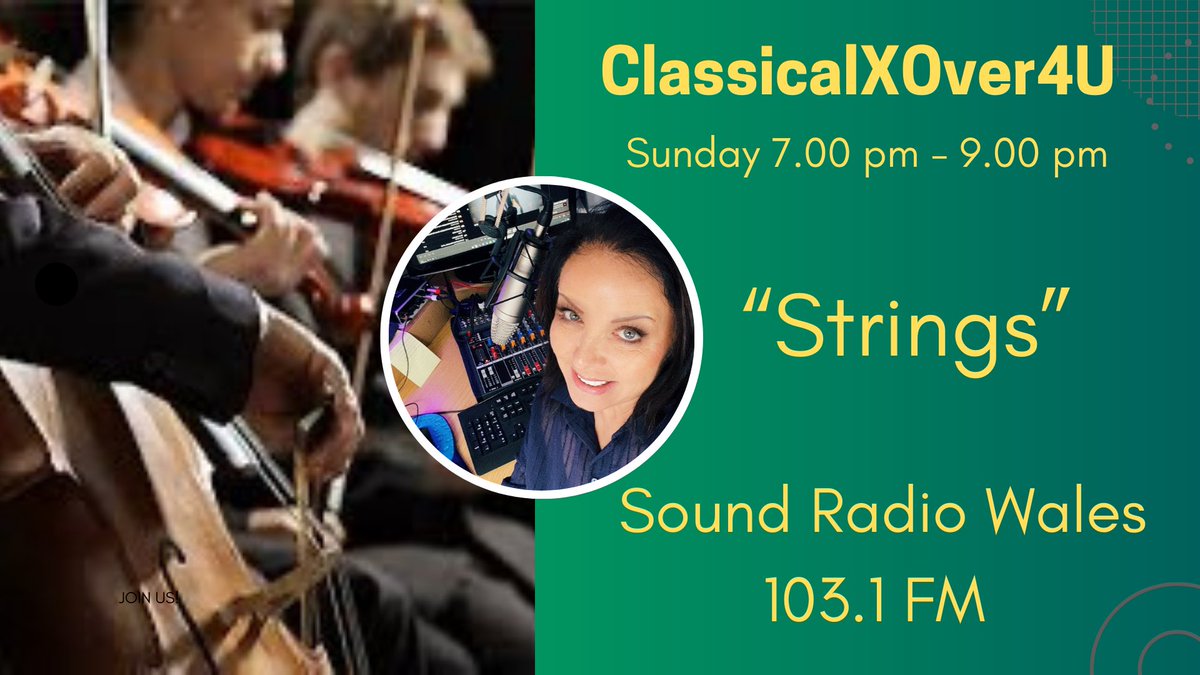 Jannie Rawlinson Broadcaster Podcaster & Presenter (@janniebroadcast) on Twitter photo Heyyy #nwaleshour I have a great show lined up this Sunday, playing lots of ‘Strings’ this week. I also have the debut single by <a href="/evemariesoprano/">Eve Marie Soprano</a> so join me and Natasha from <a href="/crossmusmag/">Crossover Music Magazine</a> from 7pm GMT this Sunday <a href="/SoundRadio1031/">Sound Radio 103.1</a> Heyyy #nwaleshour I have a great show lined up this Sunday, playing lots of ‘Strings’ this week. I also have the debut single by <a href="/evemariesoprano/">Eve Marie Soprano</a> so join me and Natasha from <a href="/crossmusmag/">Crossover Music Magazine</a> from 7pm GMT this Sunday <a href="/SoundRadio1031/">Sound Radio 103.1</a>