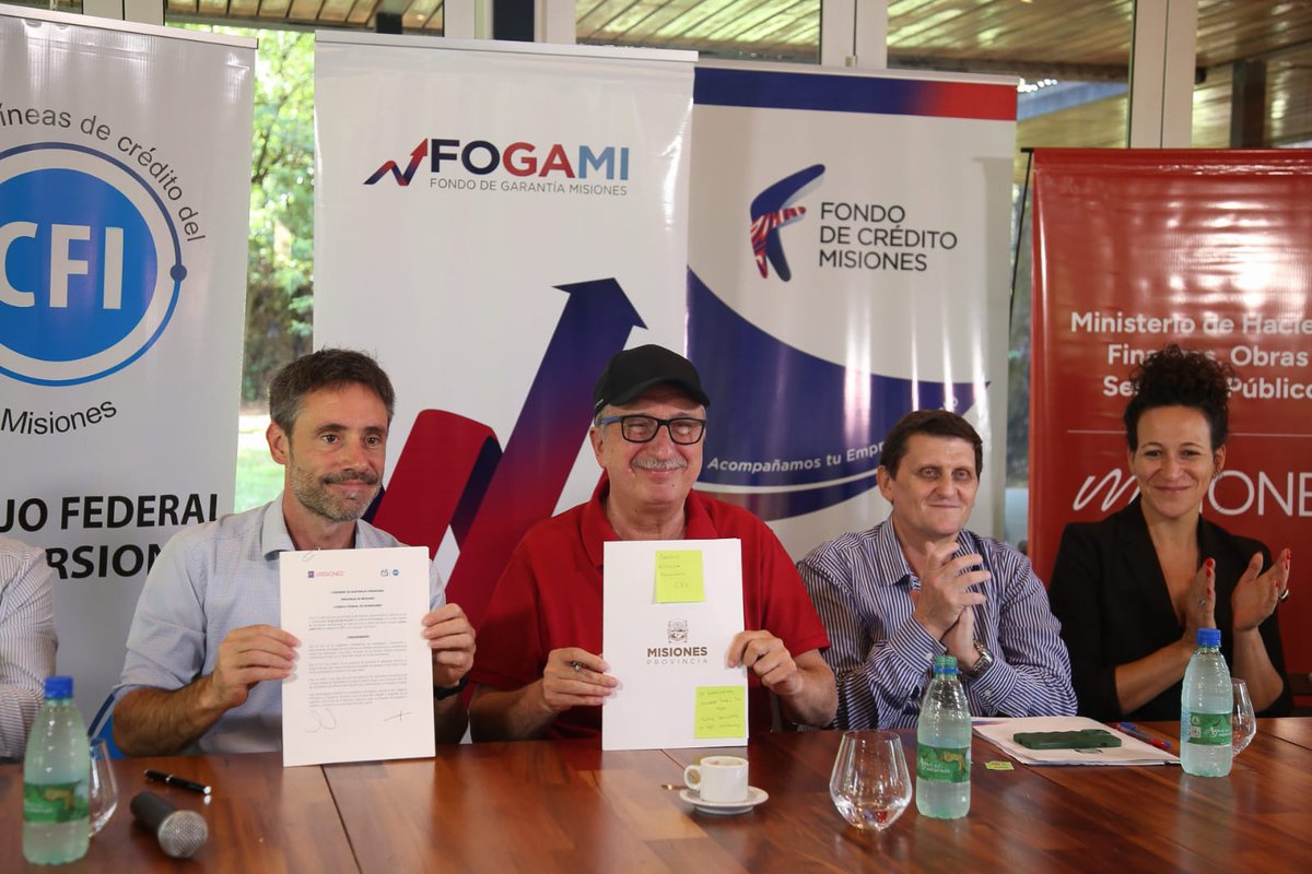 Una gran alegría recibir al amigo <a href="/ignalam/">Ignacio Lamothe</a>, secretario general del <a href="/CFI_Argentina/">CFI</a>, quien visitó la provincia junto a todo su equipo para lanzar en conjunto el Fondo de Garantía Misiones (FOGAMI), una herramienta clave para que pymes y emprendedores misioneros accedan a